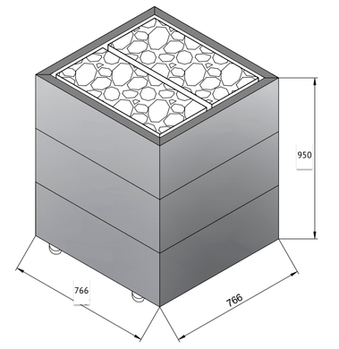 Электрокаменка для бани и сауны Tulikivi XL Quatro TBH 31.6 кВт - 3