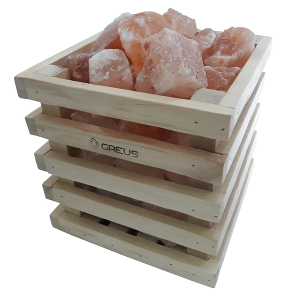 Кошик Кубик Greus з гімалайської солі 4,5 кг для лазні та сауни - 1