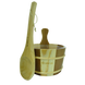 Набір сосна/кедр (шайка 4 л + черпак) з пластиковою вставкою для лазні та сауни - 2
