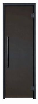 Стеклянные двери Termix Black Edition 70/200 Dark gray для хаммама - 1