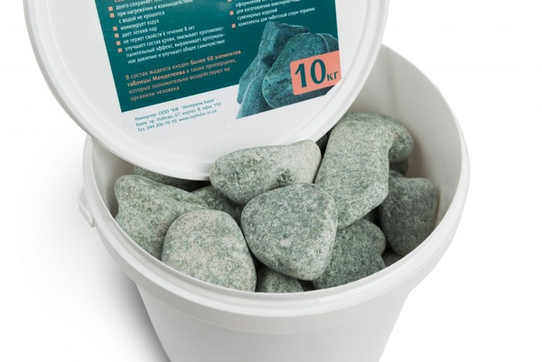 Камінь жадеїт шліфований середній (відро 10 кг) для електрокам'янки - 1