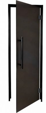 Стеклянные двери Termix Black Edition 70/210 Dark gray для хаммама - 2