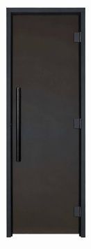 Стеклянные двери Termix Black Edition 80/210 Dark gray для хаммама - 1